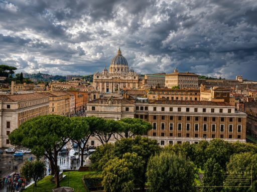 View of St Peter's Basilica from Castel Sant'Angelo