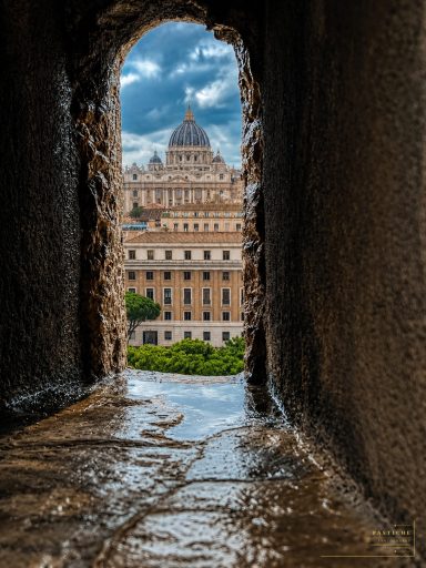 St Peter's Basilica view thru port window