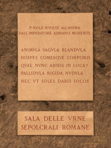 Plaque on Hardian's tomb