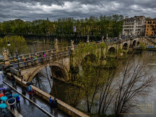 View of Pont Sant'Angelo over Tiber River